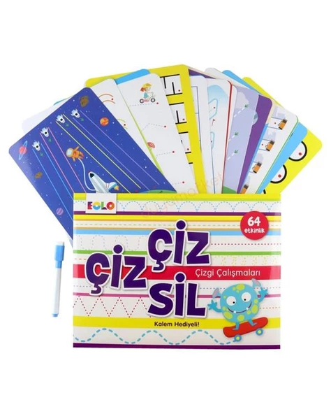 Çiz Çiz Sil Çizgi Çalışmaları Eolo Yayınları - 2