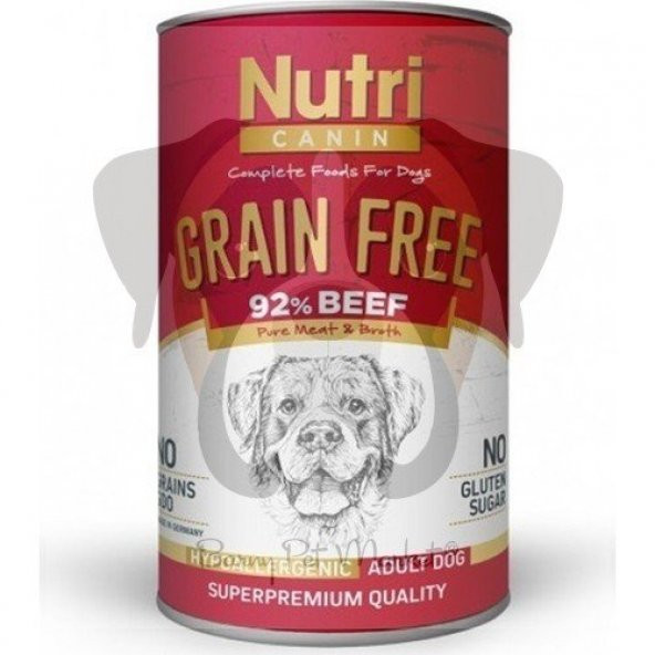 Nutri Canin Nutri Canine Tahılsız Biftekli Patatesli Köpek Konservesi 400 gr 20li Set