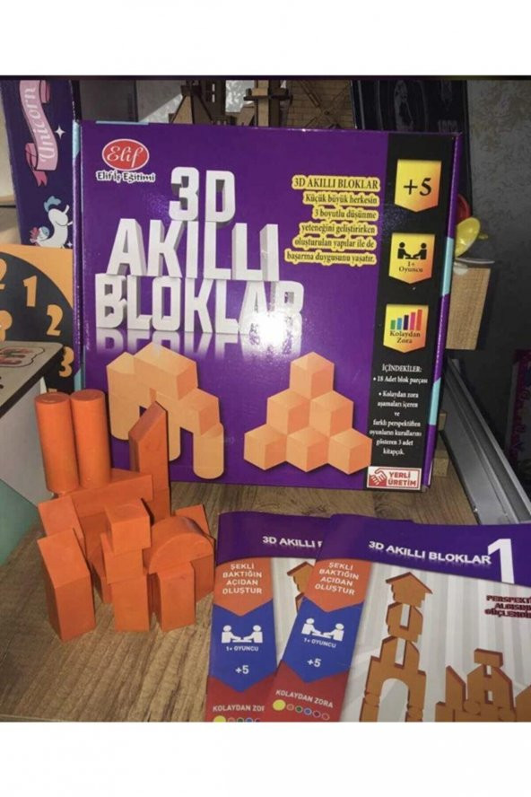 Mashotrend 3d Akıllı Bloklar Zeka Oyunu - Blok Denge Oyunu - Eğitici Yapboz - 3