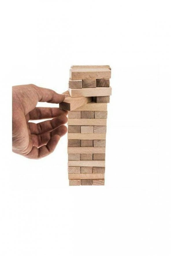 Trendy Toys Cezalı Jenga - Denge Oyunu - 54 Parça Doğal Ahşap Jenga - 4