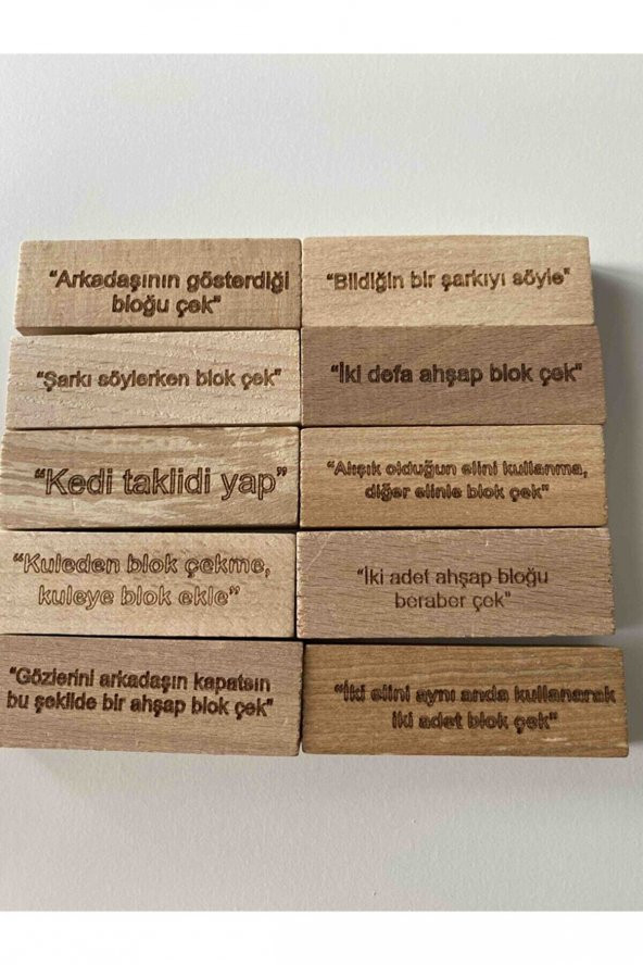 Bundera Cezalı Jenga, Cezalı Denge Oyunu Yeni Versiyon V2