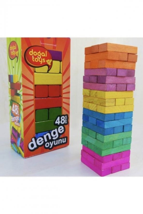 doğal toys Renkli Denge Oyunu 48 Parça - 1