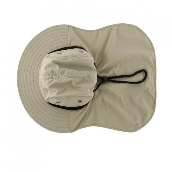 Bedava Kargo Ayarlanabilir Safari Şapkası Buğday Rengi - 7