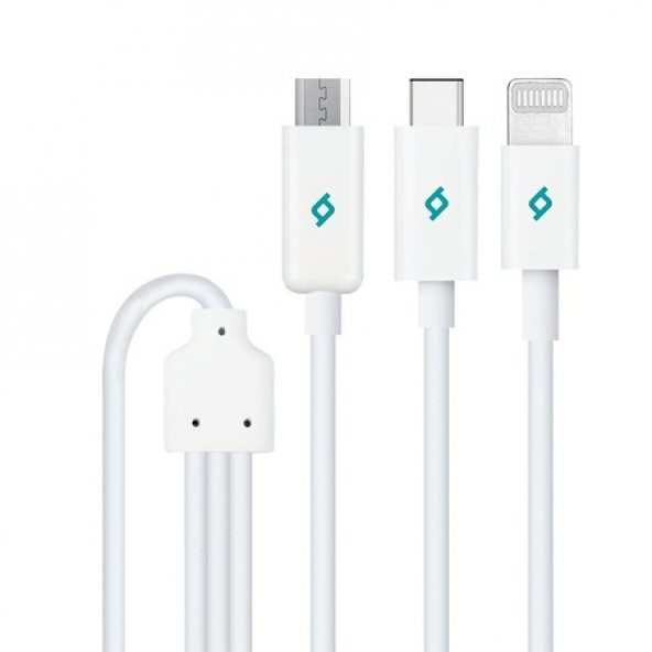 Ttec Trio Şarj Kablosu Micro USB Ligthining Type-C - 2DK7521