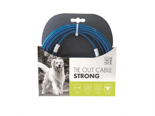 M-PETS BAĞÇE BAĞLAMA HALATI MAVİ 6MT
