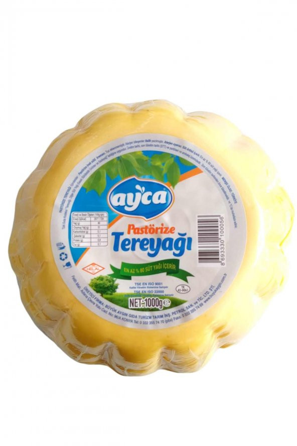 Ayca Pastörize Tereyağı Net 1 Kg