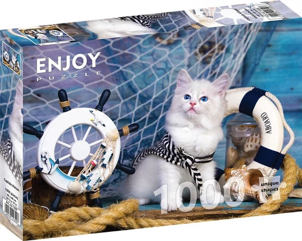Enjoy Puzzle 1000 Parça Kaptan Kedi Yavrusu Puzzle