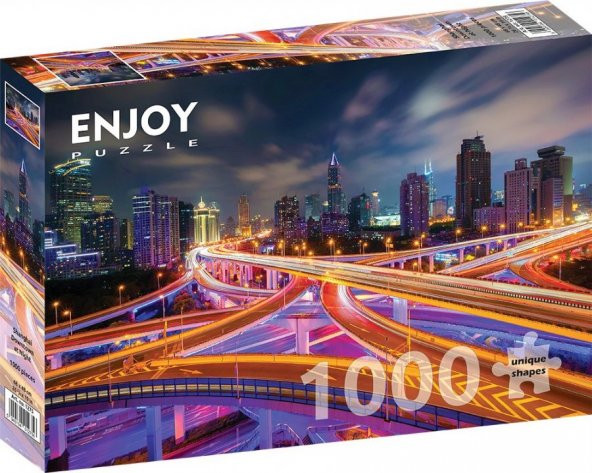 Enjoy 1000 Parça Gece Şangay Şehir Merkezi Puzzle