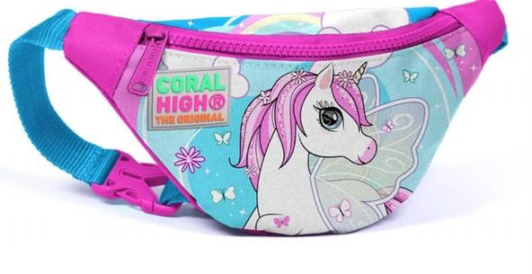 Coral High Pembe Unicorn Bel Çantası - Kız Çocuk