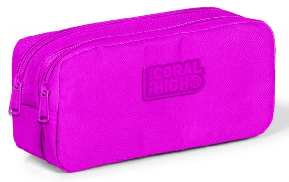 Coral High Pembe İki Bölmeli Kalem Çantası -Kız Çocuk ürün görseli