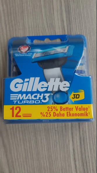 Gillette Mach3 Turbo Yedek Erkek Tıraş Bıçağı 12'Li 3014298111 - 1