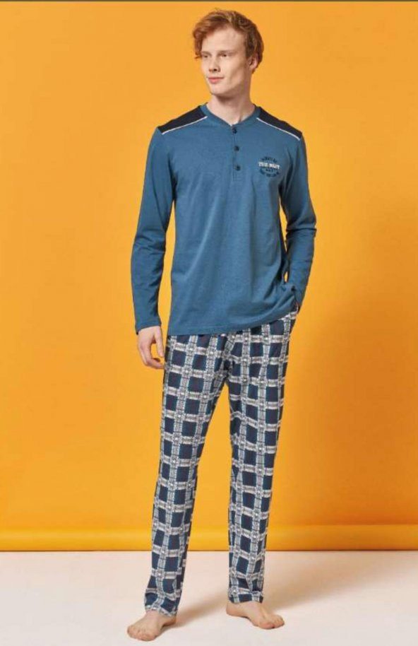 Poleren Over Sleep 207 Erkek Uzun Kol Pijama Takımı