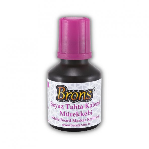 Pembe Yazı Tahta Kalemi Doldurulabilir 2 Adet ve Silinebilir Mürekkep 30 ml 1 Adet Brons Yazı Tahta Kalem Seti - 2