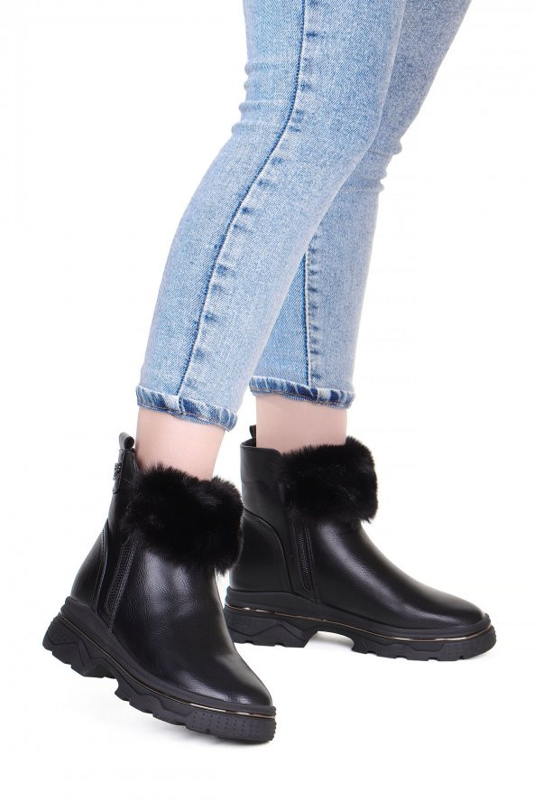 Vojo SS Guja Fashion İçi Kürklü Fermuarlı Kadın Bot - 7