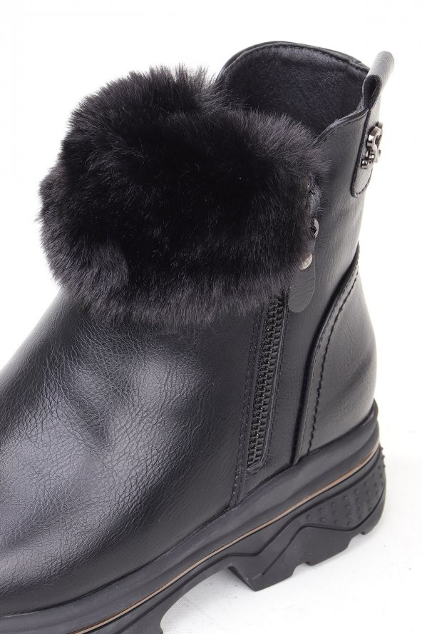 Vojo SS Guja Fashion İçi Kürklü Fermuarlı Kadın Bot - 10