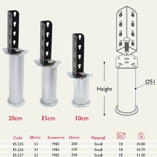 Köşebentli Karyola Yatak Baza Ayağı - 2
