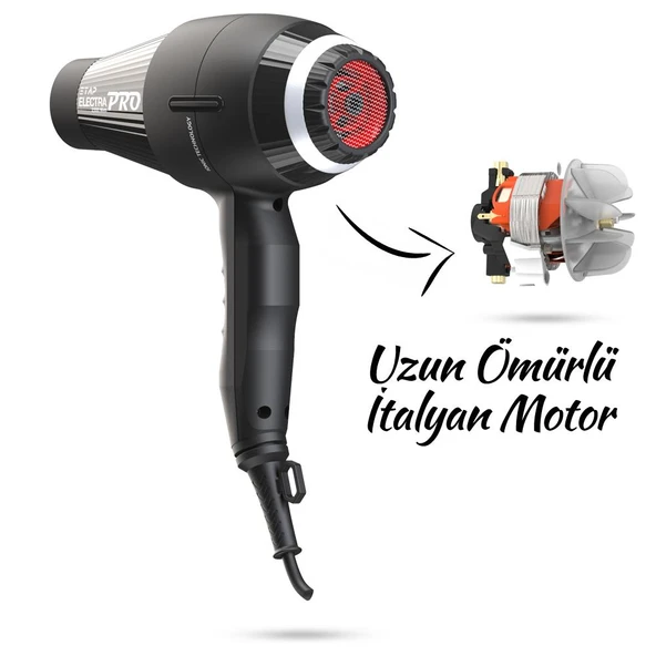 Etap Electra Pro İonic Profesyonel Seri Kuaför Fön Makinesi (İtalyan Motor) - 10