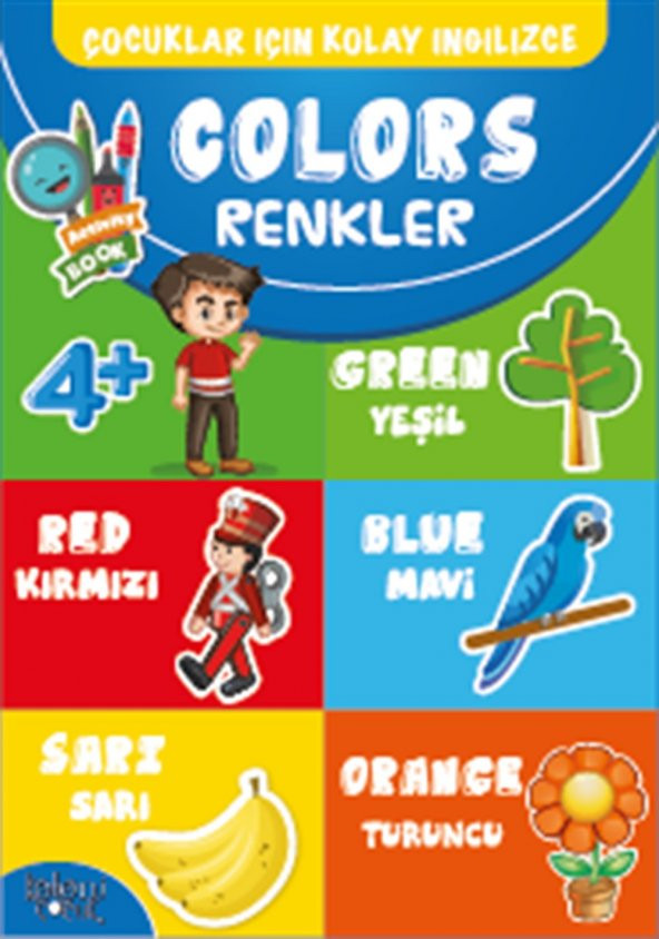 Koloni Çocuk Çocuklar İçin Kolay İngilizce Önemli Kelimeler Okul Öncesi Eğlenceli Eğitim Colors - Renkler