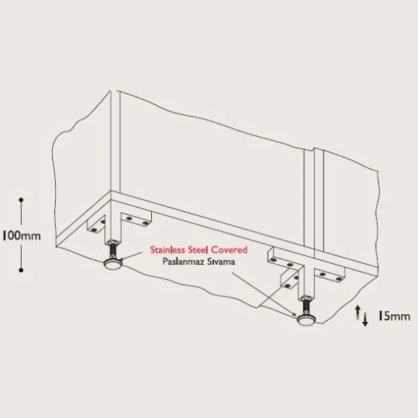 T Mobilya Yatak Baza Ayağı 10cm - 2