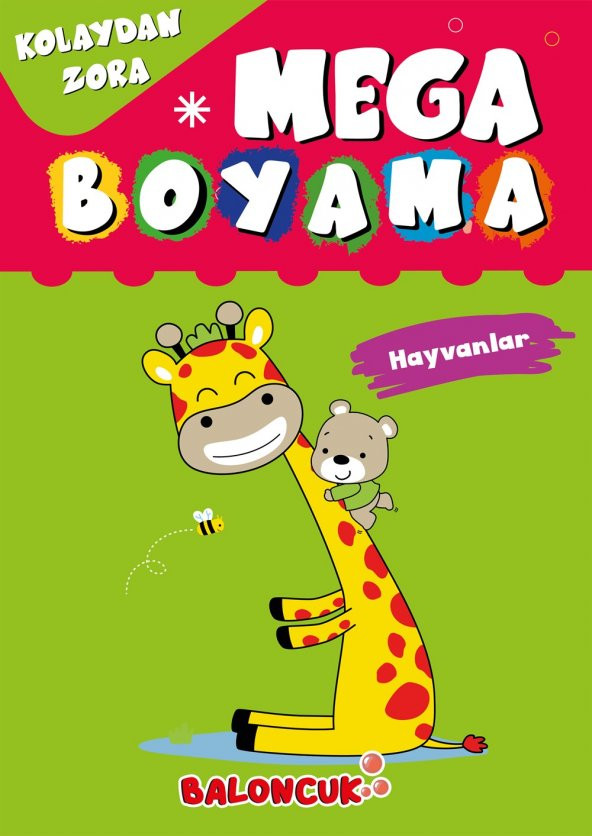 Sancak Çocuk Çocuklar için Kolaydan Zora Mega Boyama Kitabı - Hayvanlar