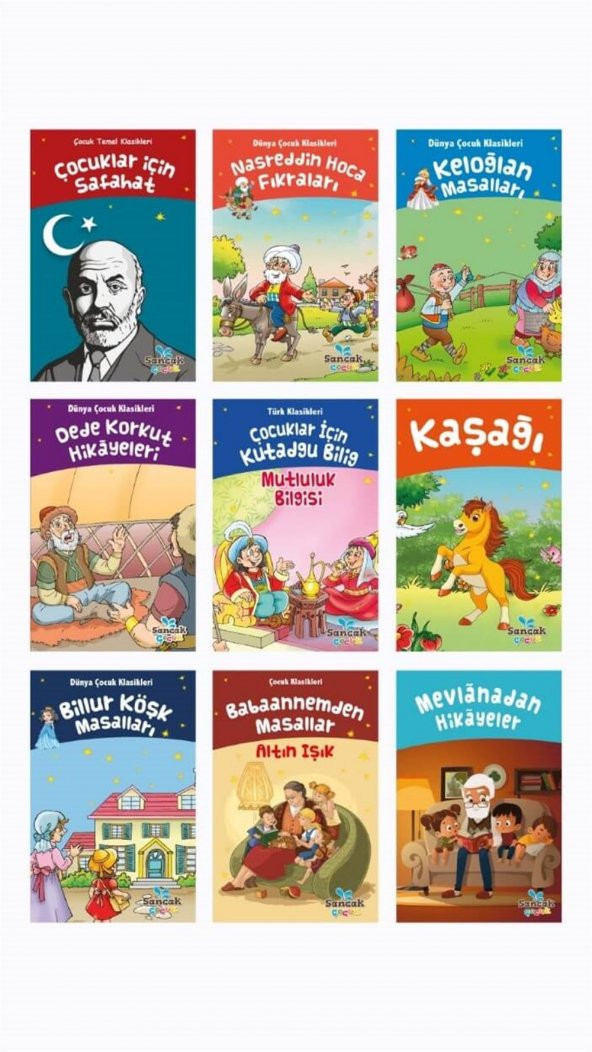 Koloni Çocuk Çocuklar İçin Kitaplar - Türk Çocuk Klasikleri Seti (9 Kitap)