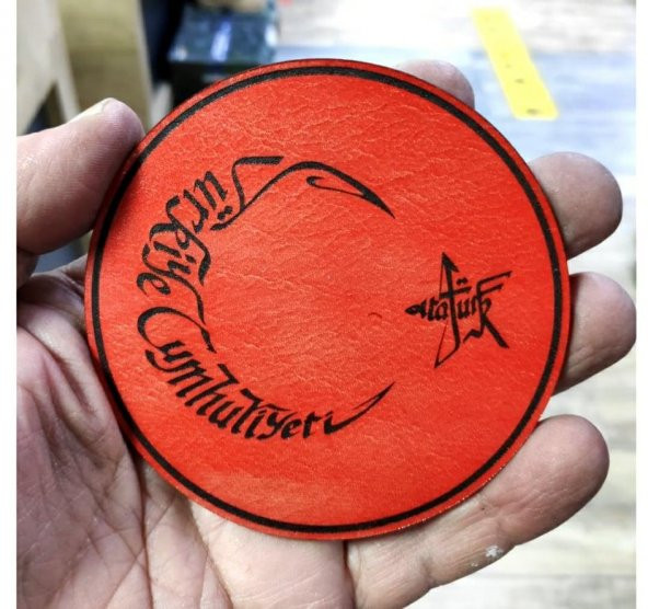 AYYILDIZ ATATÜRK Deri PEÇ - Arma - Askeri Patch - Resim 2