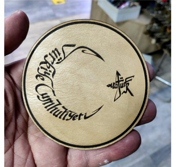 AYYILDIZ ATATÜRK Deri PEÇ - Arma - Askeri Patch - 2