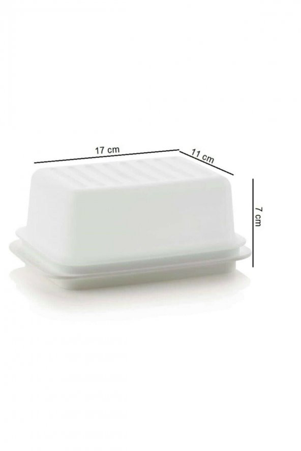 Tupperware Kapaklı Tereyağlık Eko Tereyağ Margarin Saklama Kabı Beyaz - 1