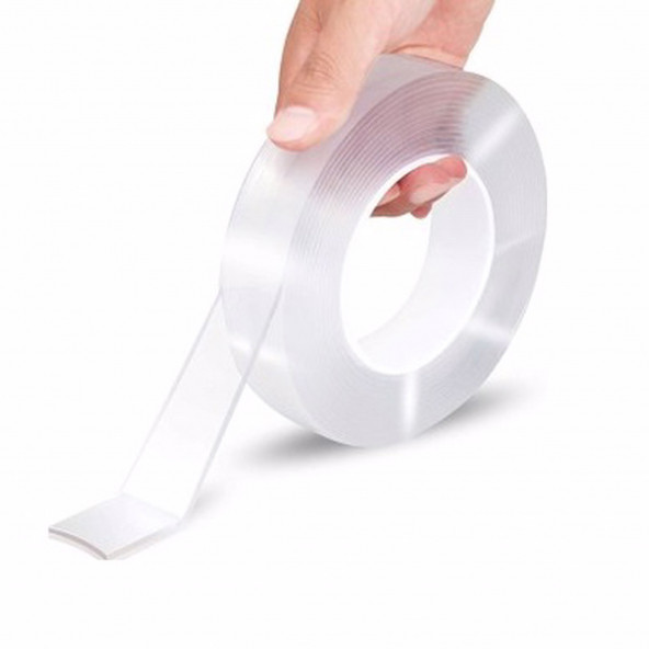 Nano Yıkanabilir Çift Taraflı Şeffaf Jel Bant 300 x 2 Cm Süper Güçlü - 3