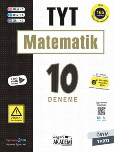 Üçgen Akademi Tyt Matematik 10lu Deneme Sınavı
