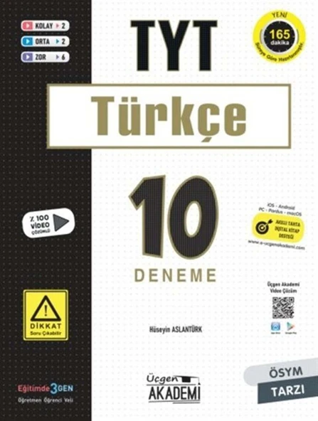 Üçgen Akademi Tyt Türkçe 10lu Deneme Sınavı