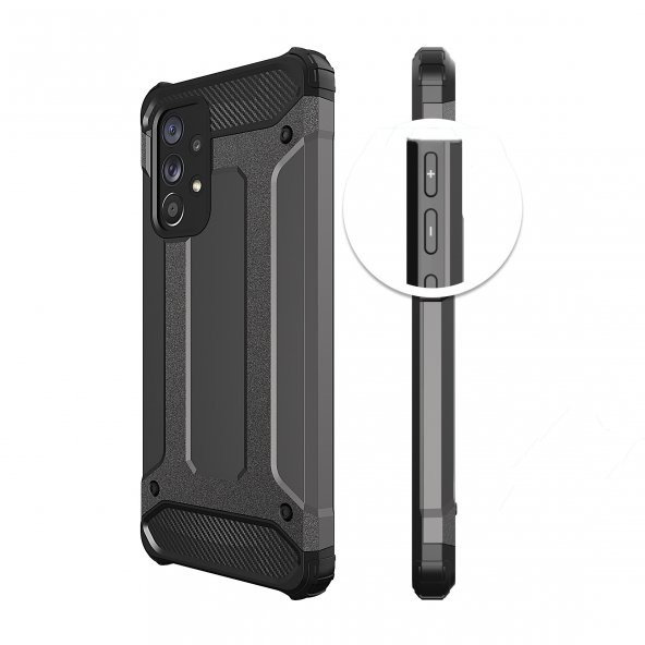 KNY Samsung Galaxy A53 Kılıf Çift Katmanlı Armour Case Kırmızı - 2