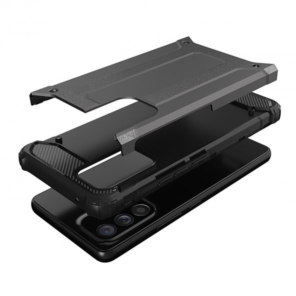 KNY Samsung Galaxy A53 Kılıf Çift Katmanlı Armour Case Kırmızı - 3