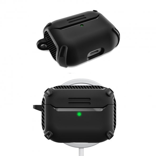 KNY Apple Airpods 2 İçin Ultra Korumalı Kancalı Airbag 26 Kılıf Kırmızı - 3