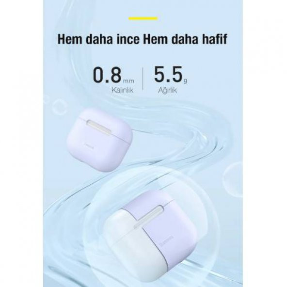 Polham Baseus Ultra İnce Airpods 3 (2021) Kılıfı Parmak İzi Bırakmaz Şarj Girişli Airpods 3 Kılıf - 3