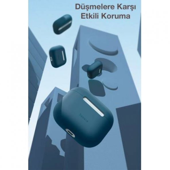 Polham Baseus Ultra İnce Airpods 3 (2021) Kılıfı Parmak İzi Bırakmaz Şarj Girişli Airpods 3 Kılıf - 4