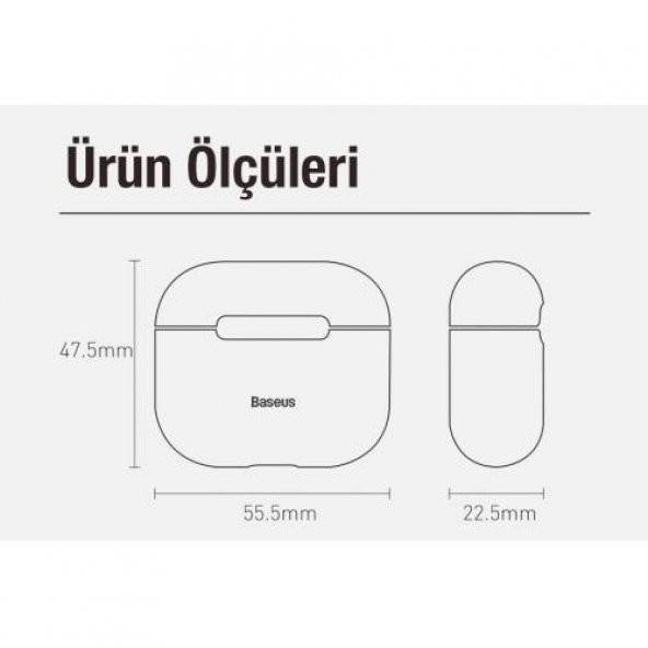 Polham Baseus Ultra İnce Airpods 3 (2021) Kılıfı Parmak İzi Bırakmaz Şarj Girişli Airpods 3 Kılıf - 6
