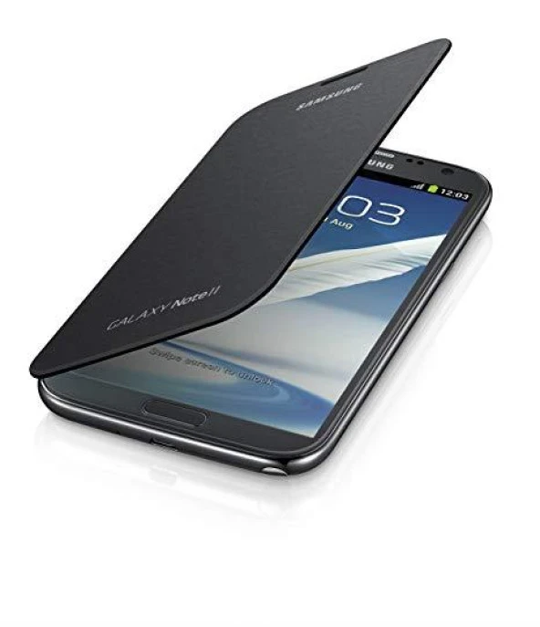 Samsung Galaxy Note 2 Kapak Kılıfı (Titanyum Gri)