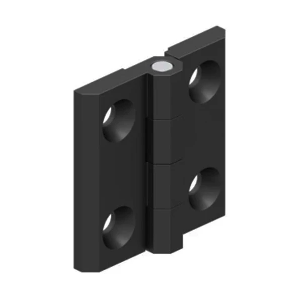 Metal Yaprak Menteşe Mat Siyah 50 x 50 mm - Resim 4