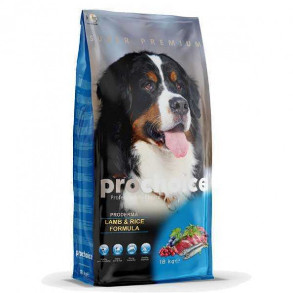 Pro Choice Proderma Kuzu Eti Ve Pirinçli Köpek Maması 18kg