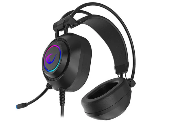 RAMPAGE RM-K19 RAGING PLUS Siyah USB 7,1 RGB LEDLİ OYUNCU KULAKLI - 4