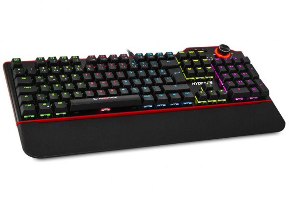 Rampage Hydra R6 Full Color RGB LED Gaming Pro RED Switch Aluminy - 4