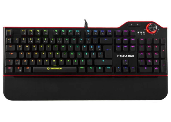 Rampage Hydra R6 Full Color RGB LED Gaming Pro BLUE Switch Alminy - 2