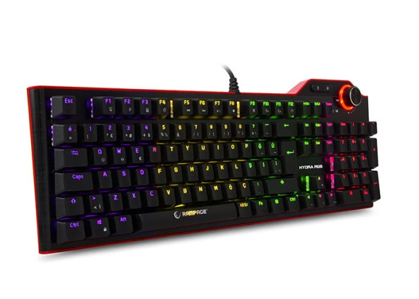 Rampage Hydra R6 Full Color RGB LED Gaming Pro BLUE Switch Alminy - 3