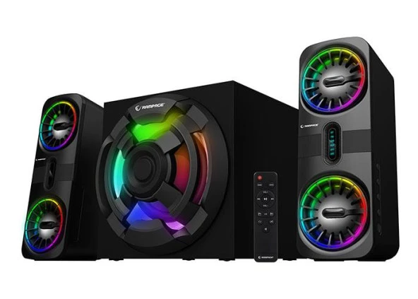 Rampage Rms-311 Shard 2+1 80W Siyah Usb,Fm,Bluetooth,Hmdı,Optica Rgb Işıklı Speaker