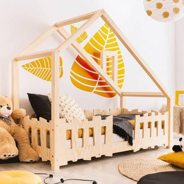 Markaawm Galaxy Montessori Yatak Doğal Çam Çocuk Karyola