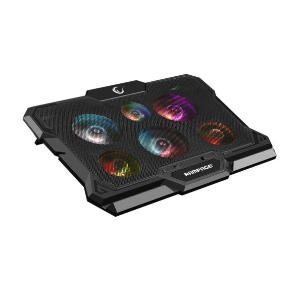 Rampage AD-RC10 X-GUST Siyah 6 Fanlı Rainbow Işıklandırmalı Notebook Soğutucu Stand - 3