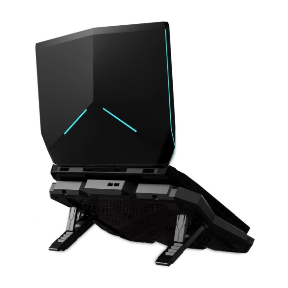 Rampage AD-RX44 X-GALE 6 Fanlı 12 RGB Işık Modlu 7 Kademe Standlı LCD Göstergeli Notebook Soğutucu - 3
