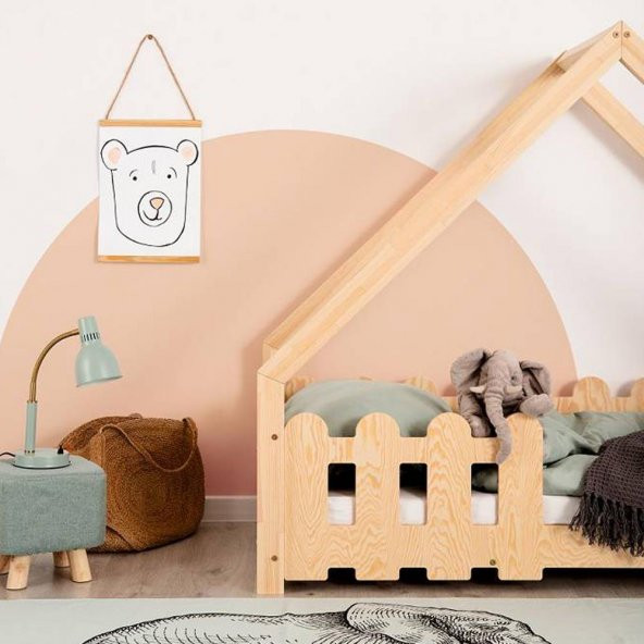 Markaawm Montessori Yatak Doğal Çam Çocuk ve Bebek Karyolası Tale - 3