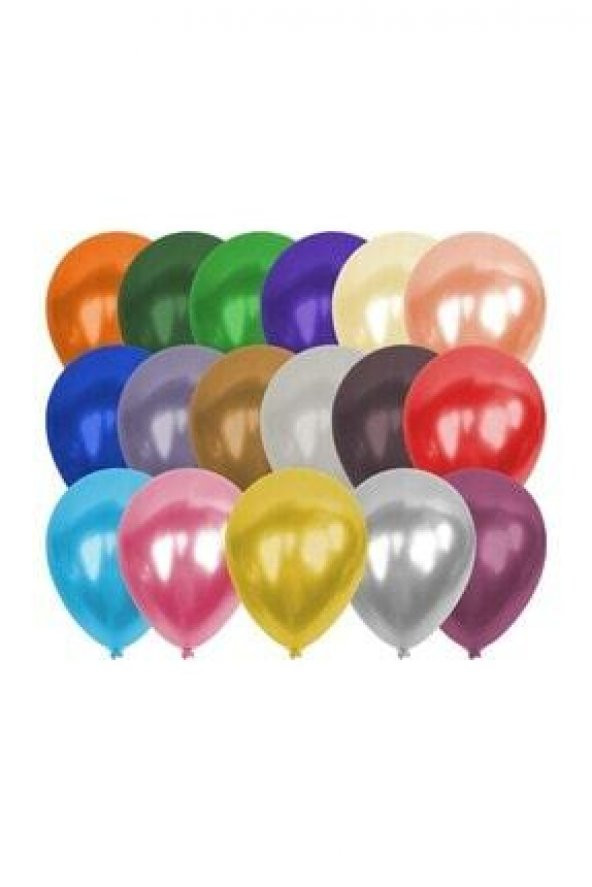 OLDBOYS BALON 100 ADET METALİK RENKLİ KARIŞIK BALON